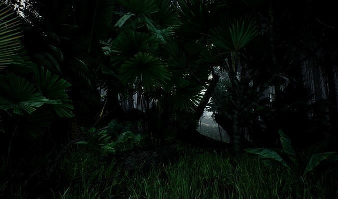 tropical forest pack for game ready Low-poly 3D model 7