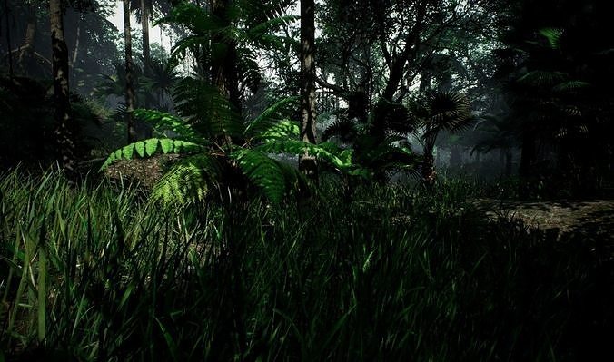tropical forest pack for game ready Low-poly 3D model 5