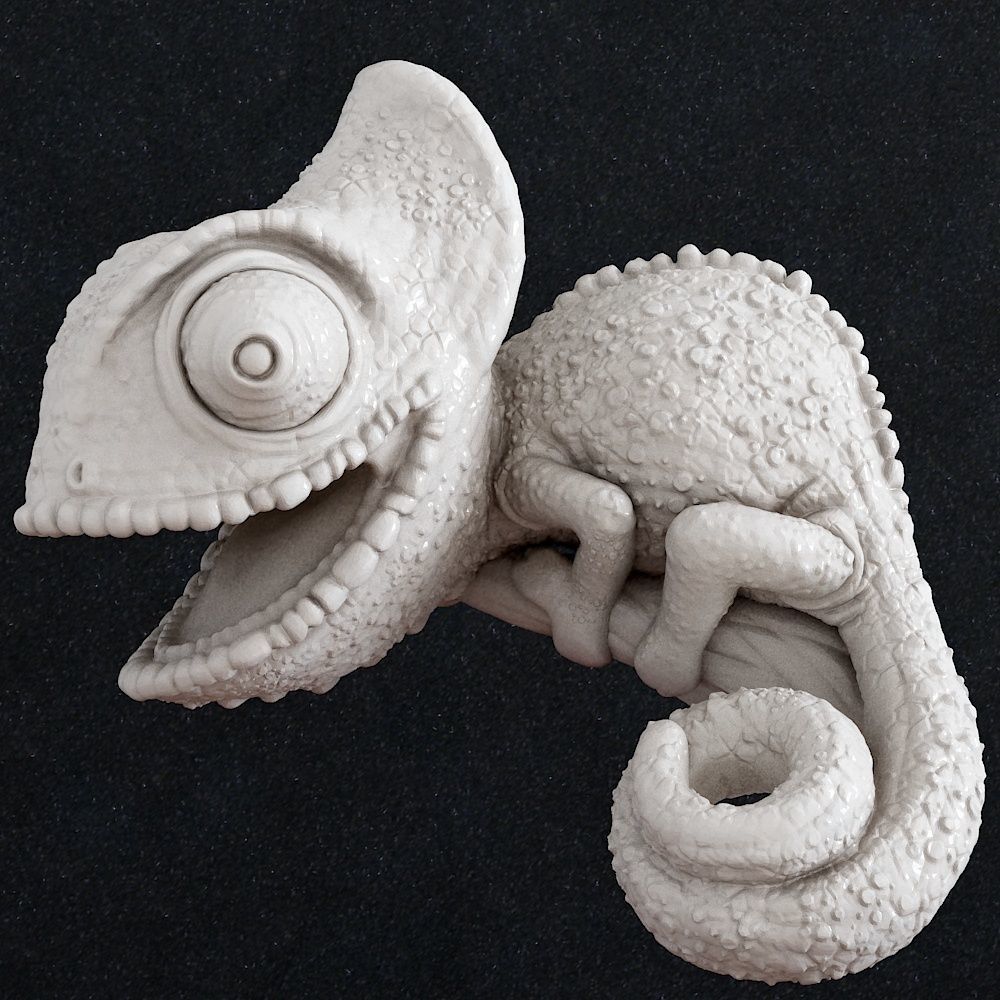 Chameleon butterfly Wall decor 3D print model_1