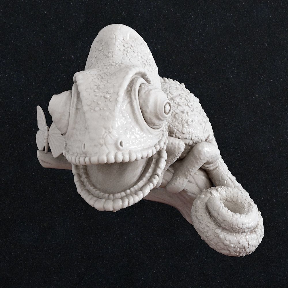Chameleon butterfly Wall decor 3D print model_2