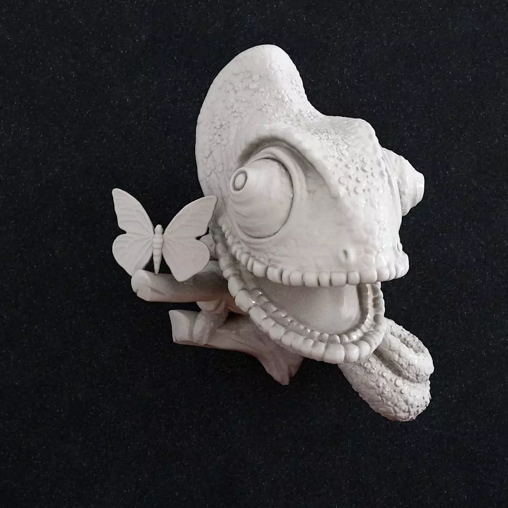 Chameleon butterfly Wall decor 3D print model_0