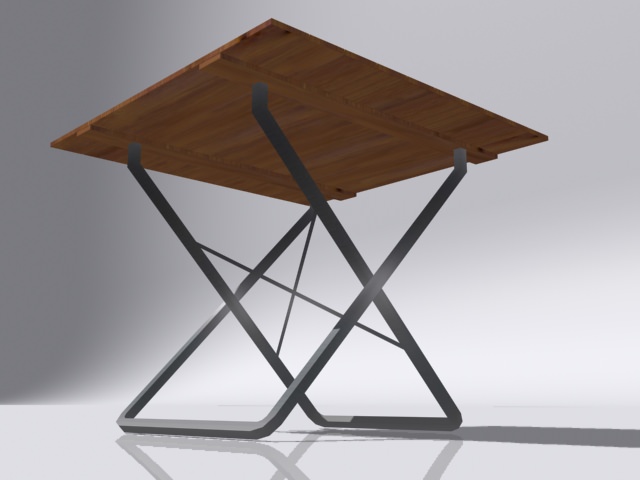 Table folding 3D model_4