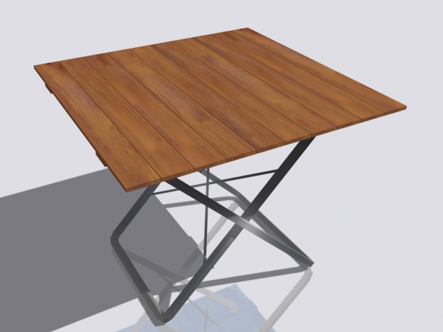 Table folding 3D model_3