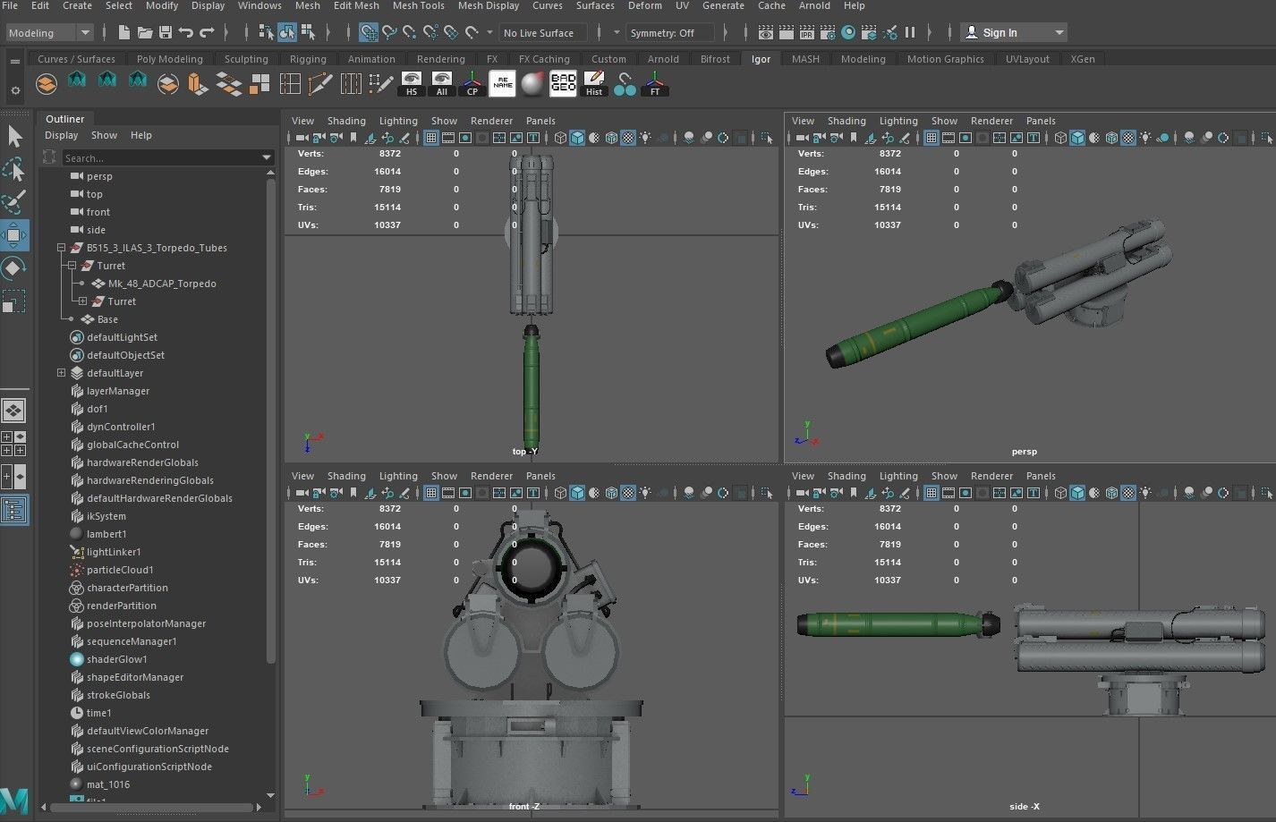 B515 3  ILAS 3 Torpedo Tubes 3D model_12