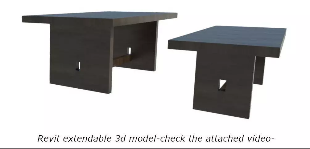 Hennig Trestle Dining Table 3D model