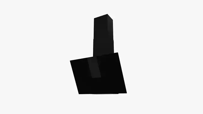 Hood Amica OKC6558S Q-Type Black 3D Model Low-poly 3D model