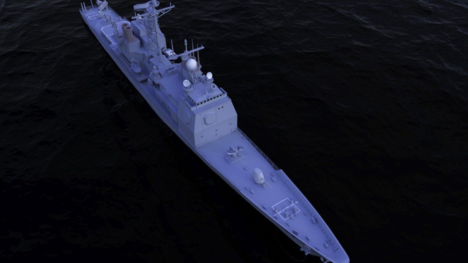ticonderoga class cruiser cg47 uss Low-poly 3D model_5