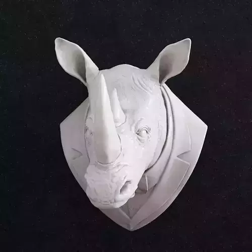Rhinoceros head costume bust suite 