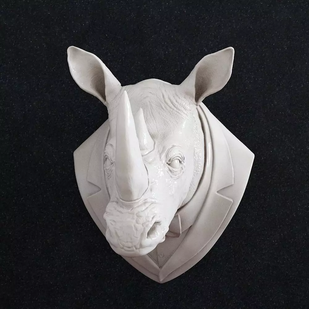 Rhinoceros head costume bust suite  3D print model_0