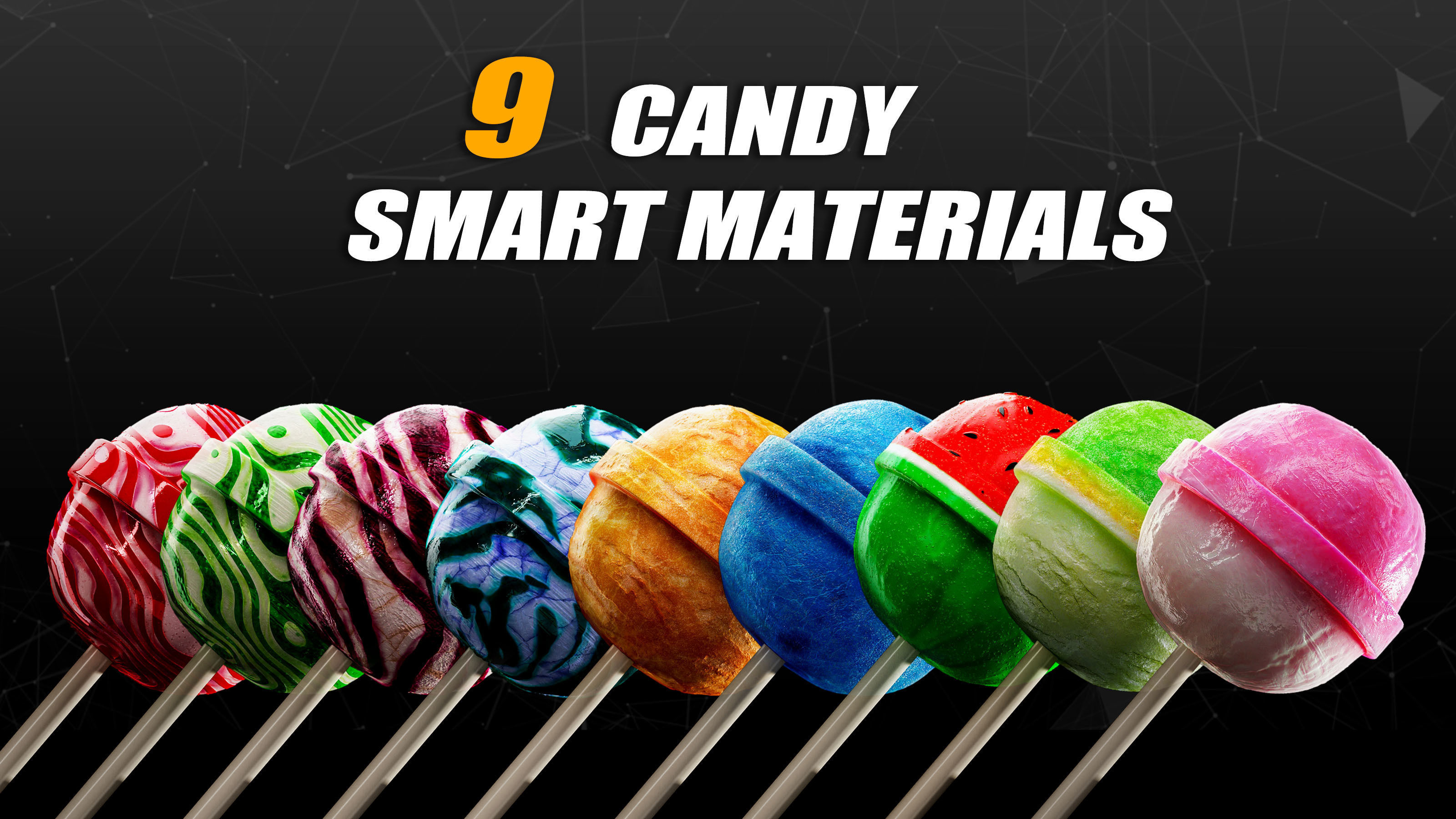 36 Food And Candy Smart Materials 3D model CGTrader