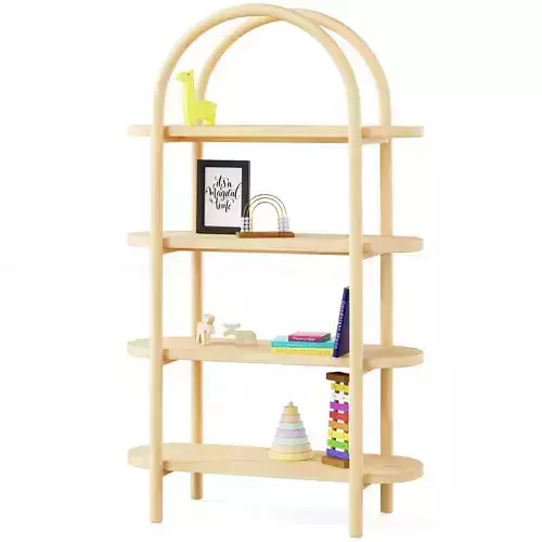 Dolly Natural Tall Bookcase by Crate and Barrel
