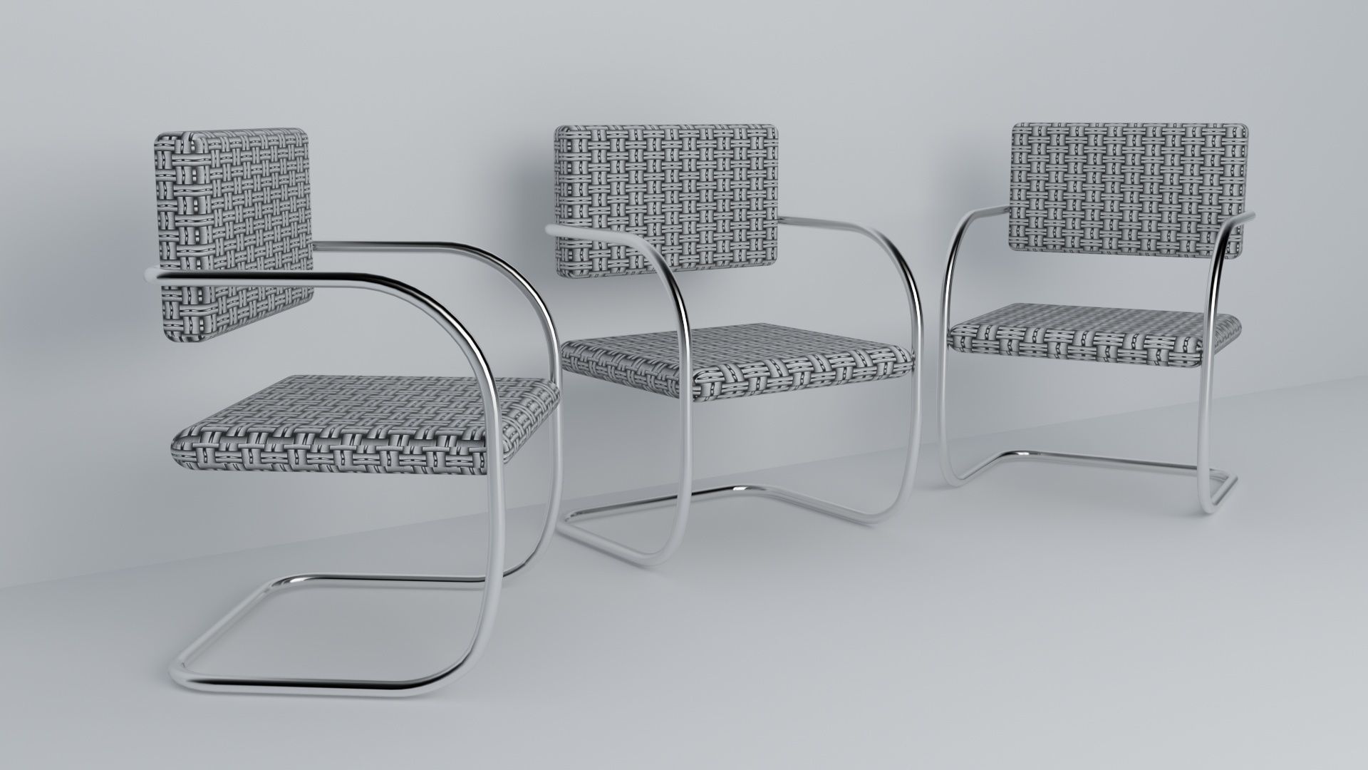 Modern 3d Chair Low-poly 3D model_1