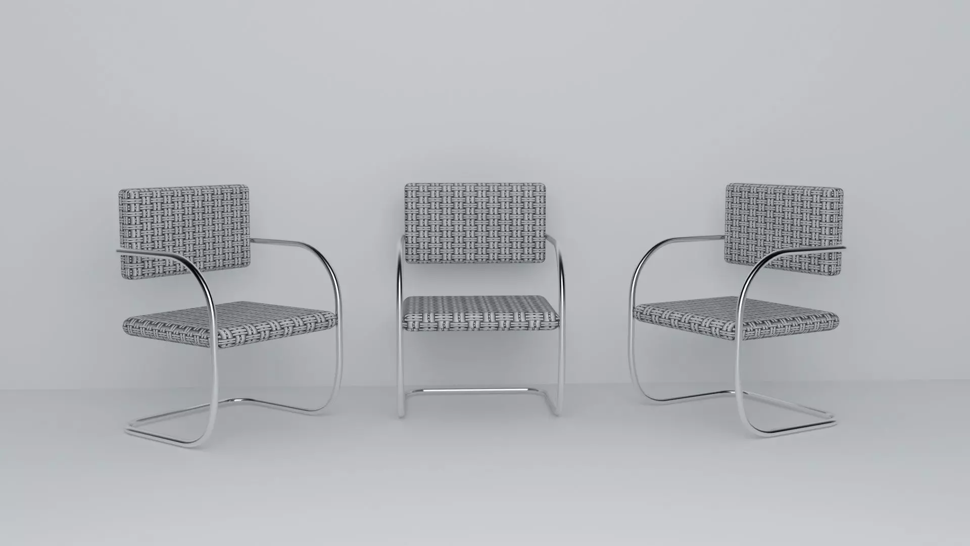 Modern 3d Chair Low-poly 3D model_0