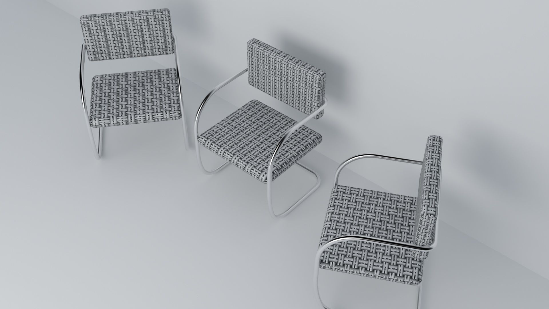 Modern 3d Chair Low-poly 3D model_4