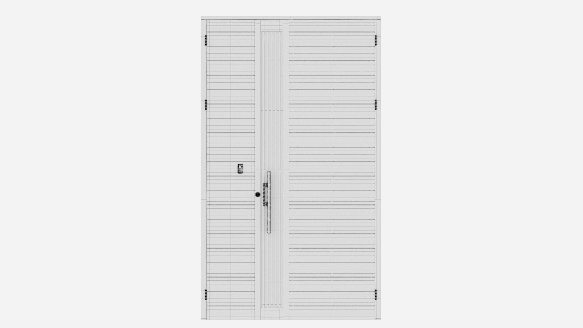 Aluminium door 77 3D model_5