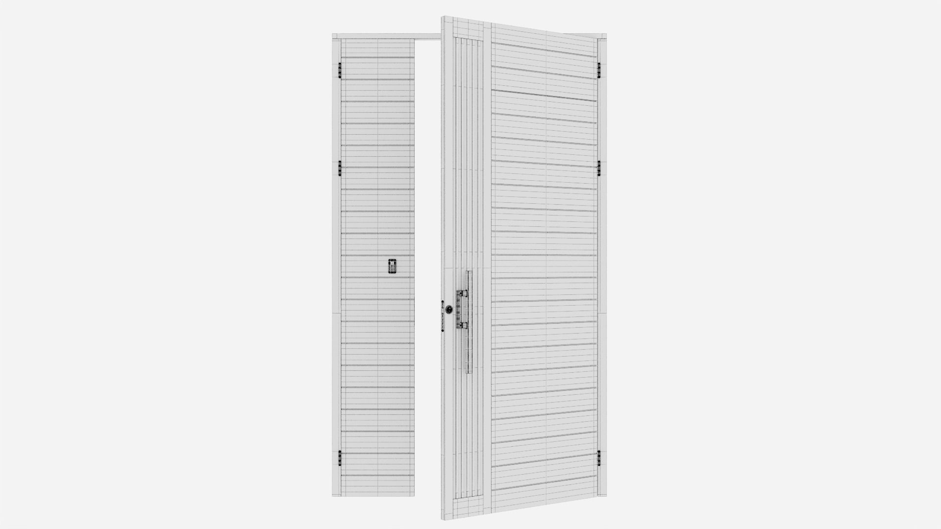 Aluminium door 77 3D model_6