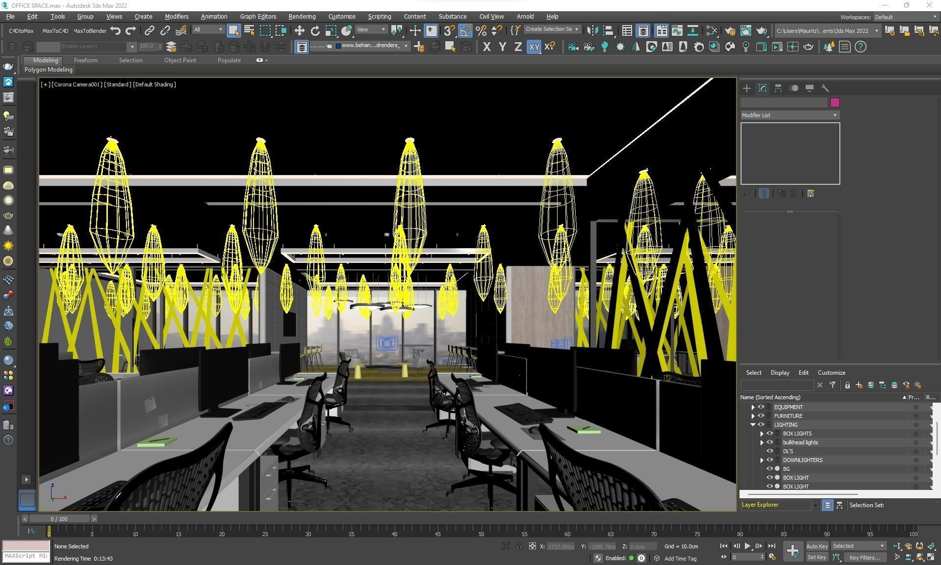 Corona - 3ds Max scene files - Office Space Interior  3D model_7