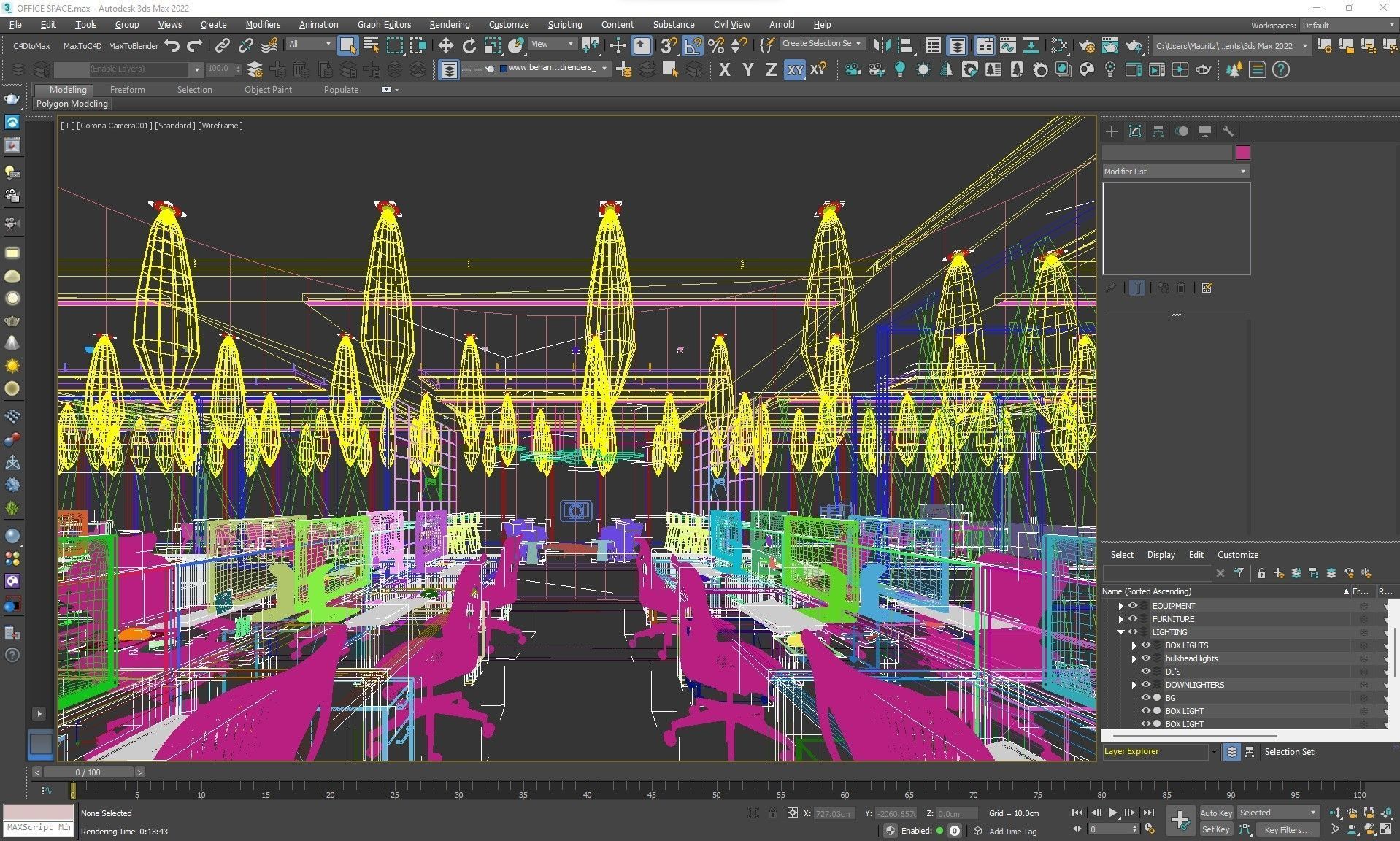 Corona - 3ds Max scene files - Office Space Interior  3D model_8