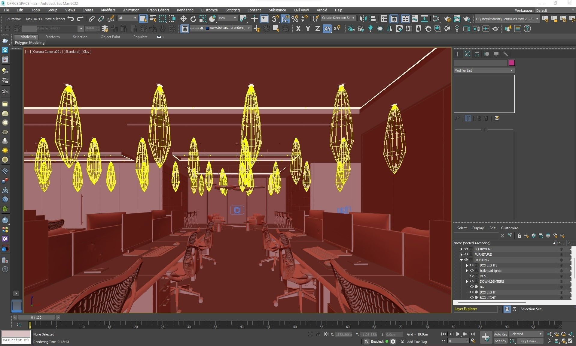 Corona - 3ds Max scene files - Office Space Interior  3D model_9