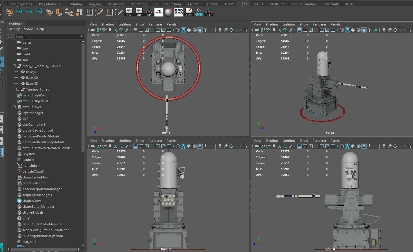 Mk 15 Mod 31 SeaRAM 3D model_12