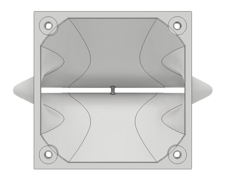Flat nozzle for 120mm fans 3D print model_9