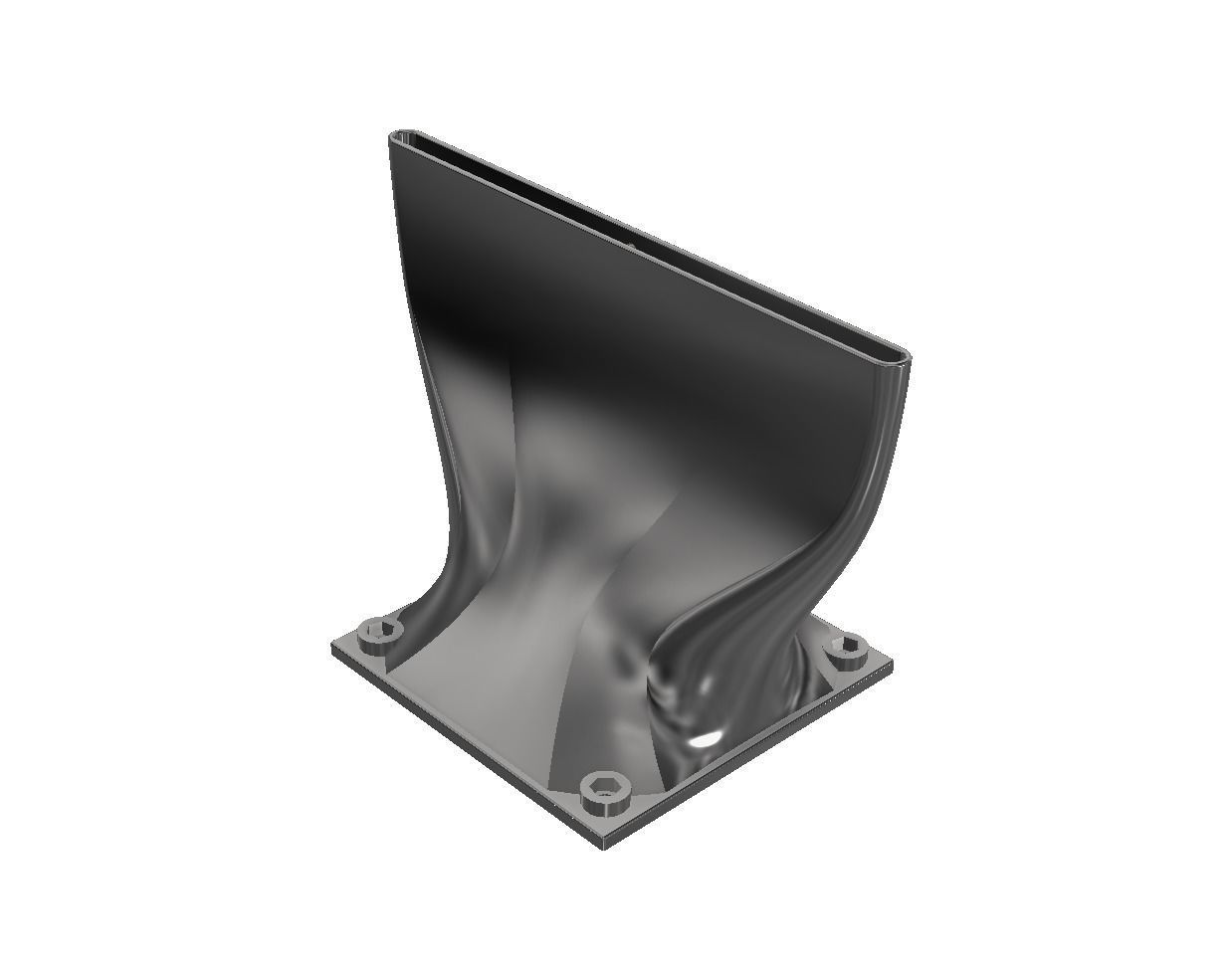 Flat nozzle for 120mm fans 3D print model_2