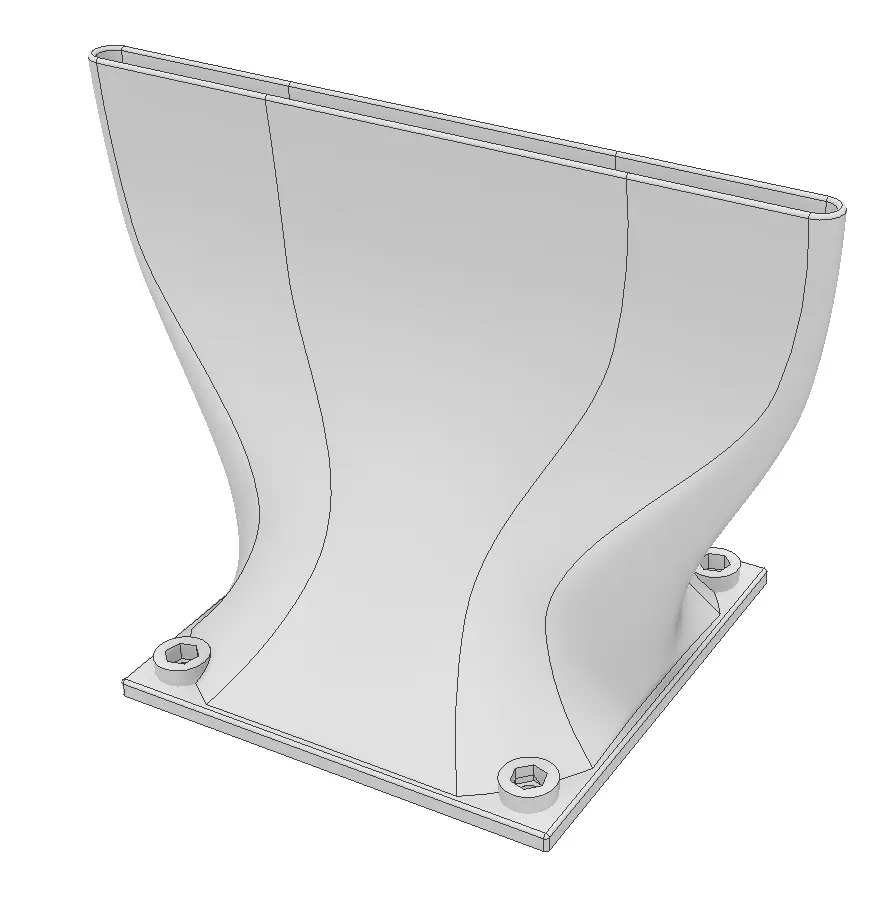 Flat nozzle for 120mm fans 3D print model_0