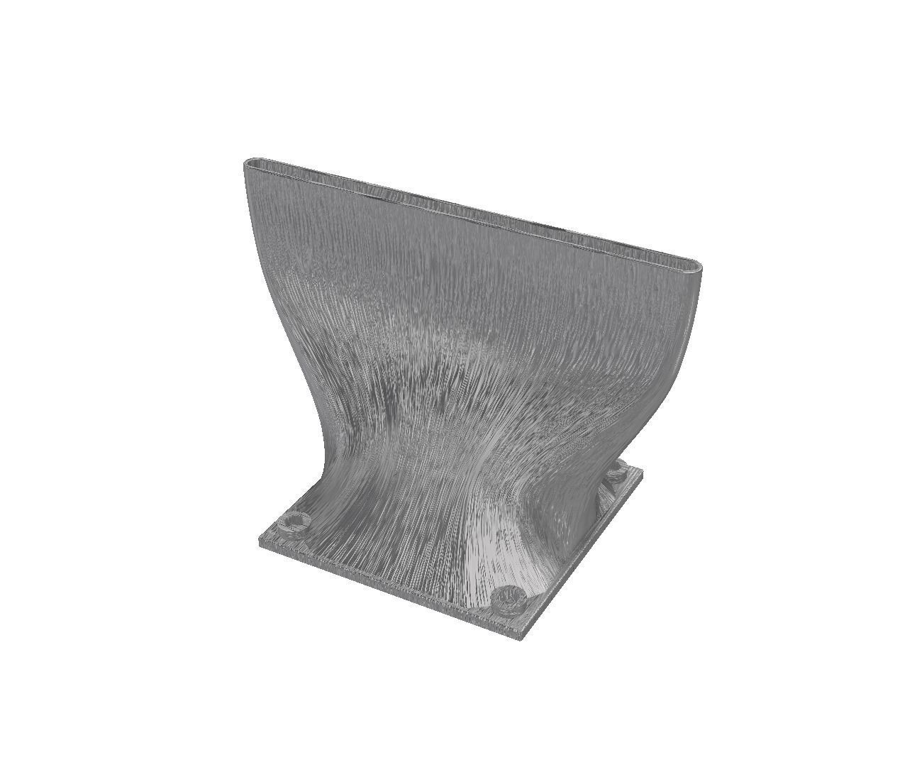 Flat nozzle for 120mm fans 3D print model_4