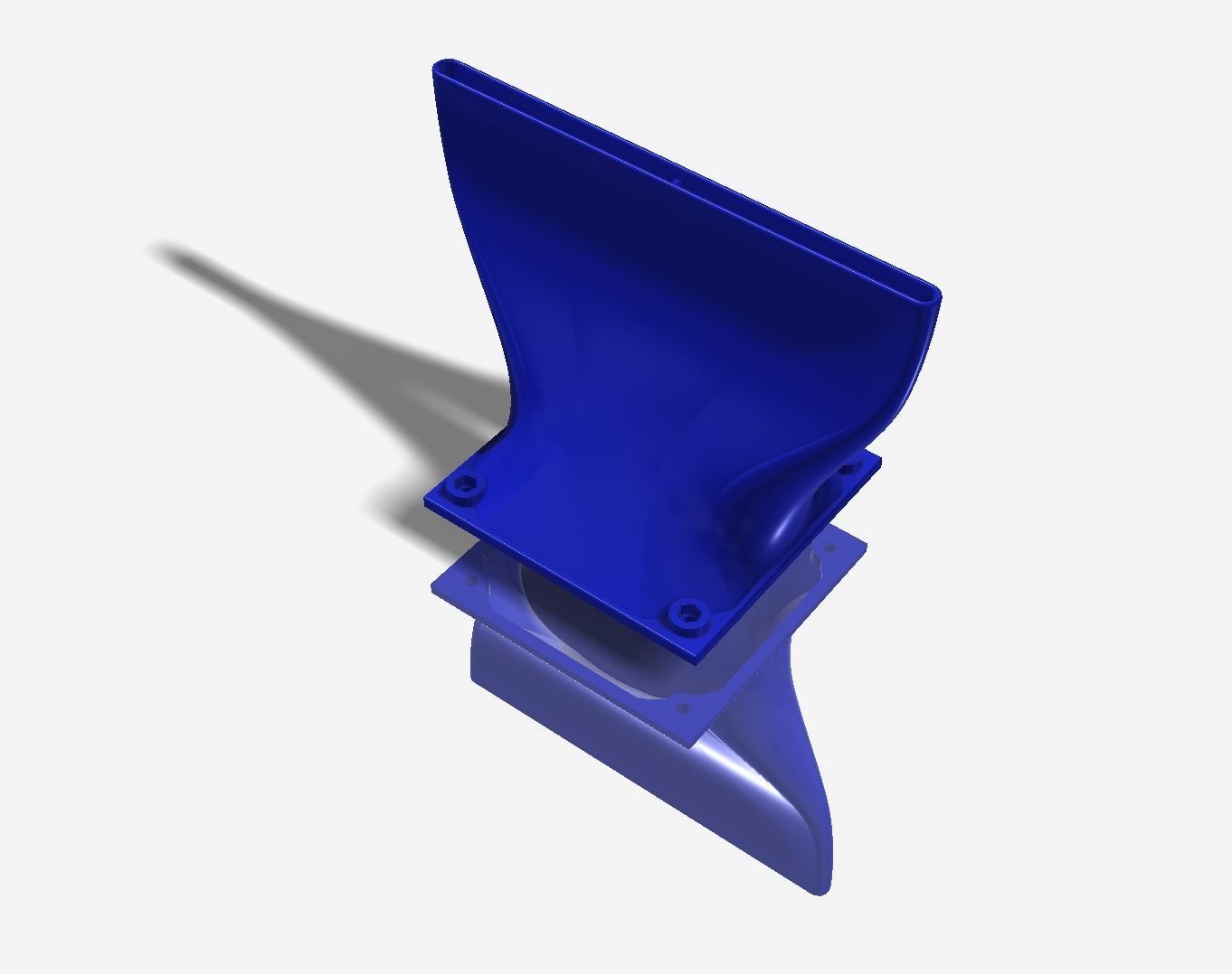 Flat nozzle for 120mm fans 3D print model_16