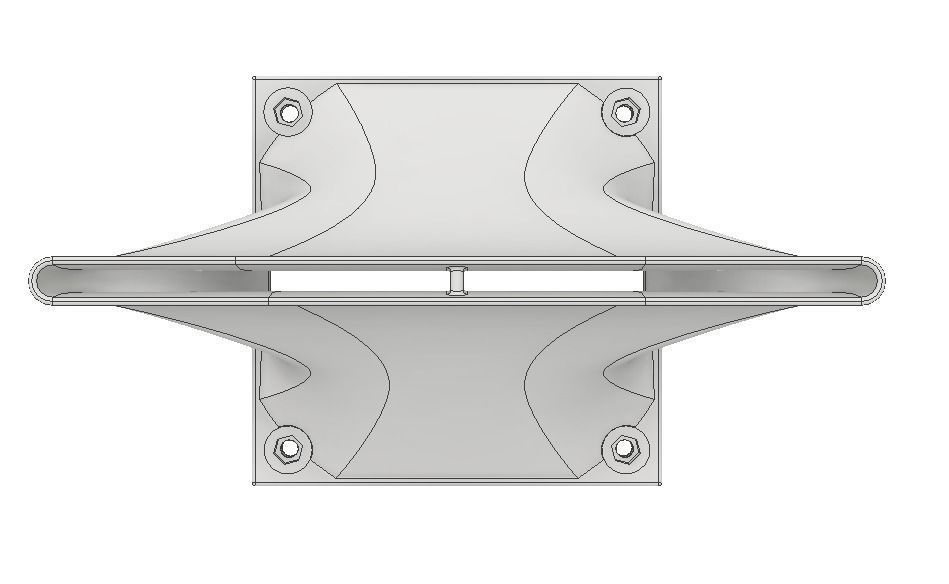 Flat nozzle for 120mm fans 3D print model_8