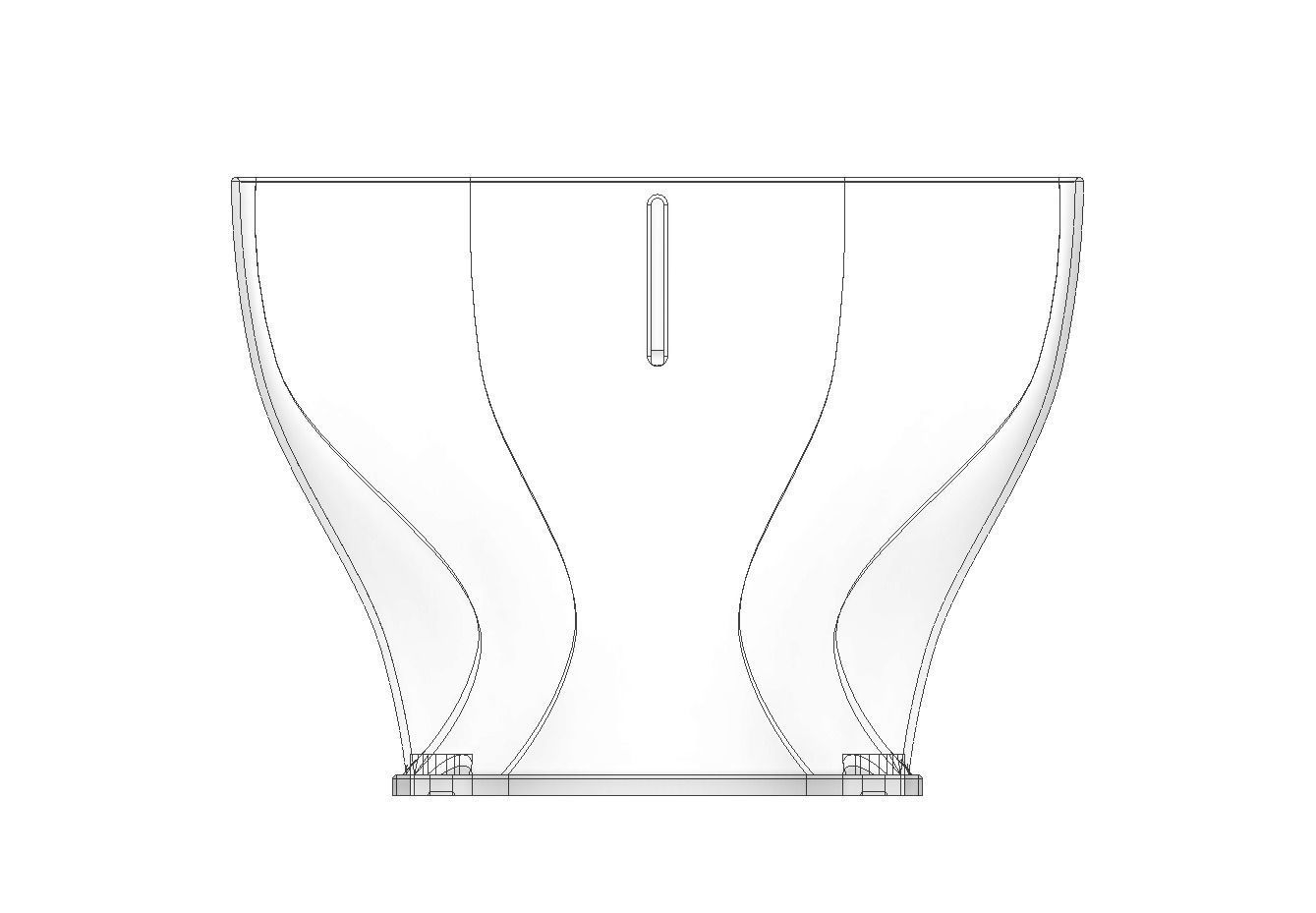Flat nozzle for 120mm fans 3D print model_18