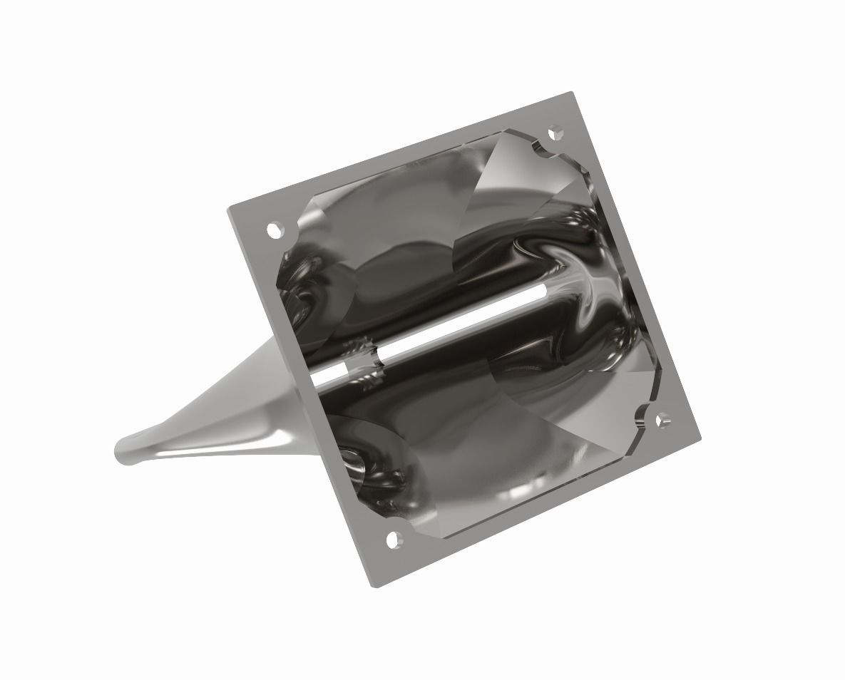 Flat nozzle for 120mm fans 3D print model_3