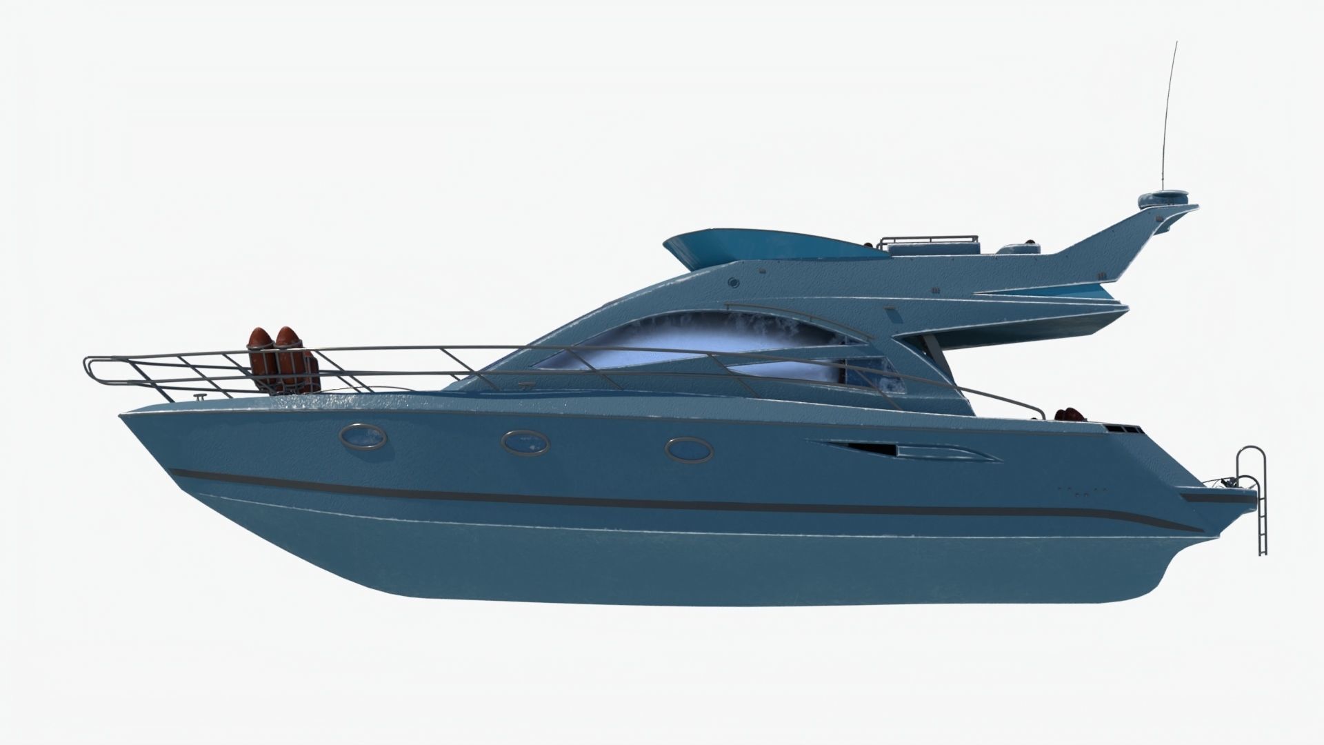 4k Common Sealine Yacht Low-poly 3D model_2
