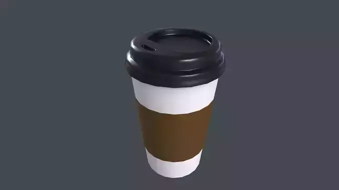 Coffee To Go Cup 3D Model Low-poly 3D model