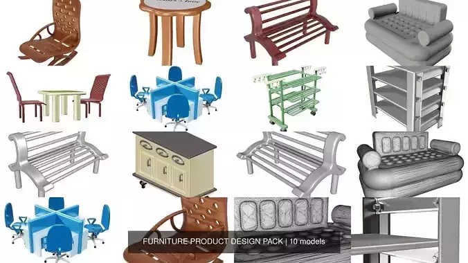 FURNITURE PRODUCT DESIGN PACK 3D Model Collection