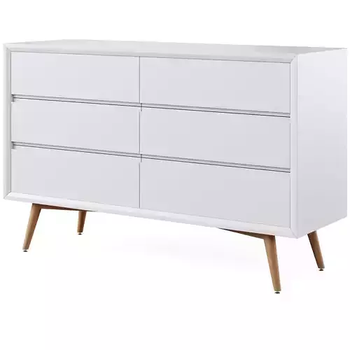 Kids Mid-Century Wide Dresser 