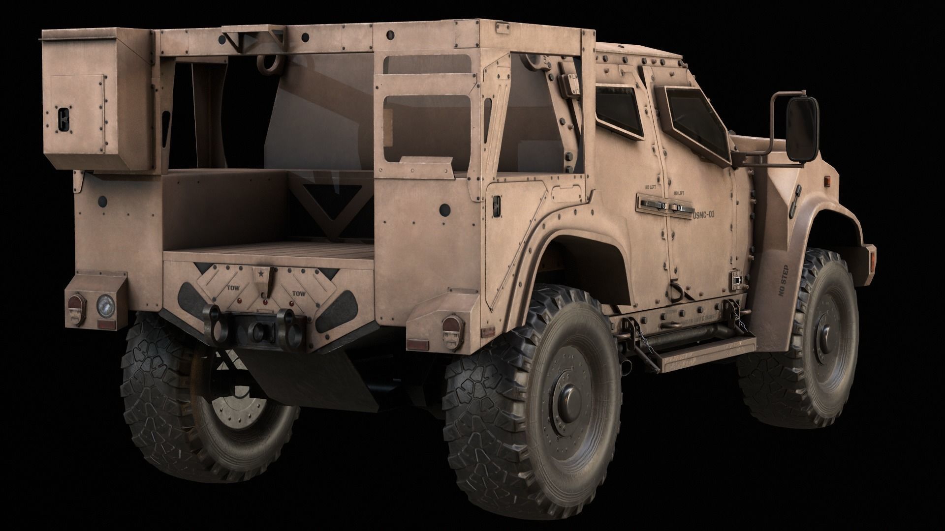 Oshkosh JLTV Low-poly 3D model Low-poly 3D model_3