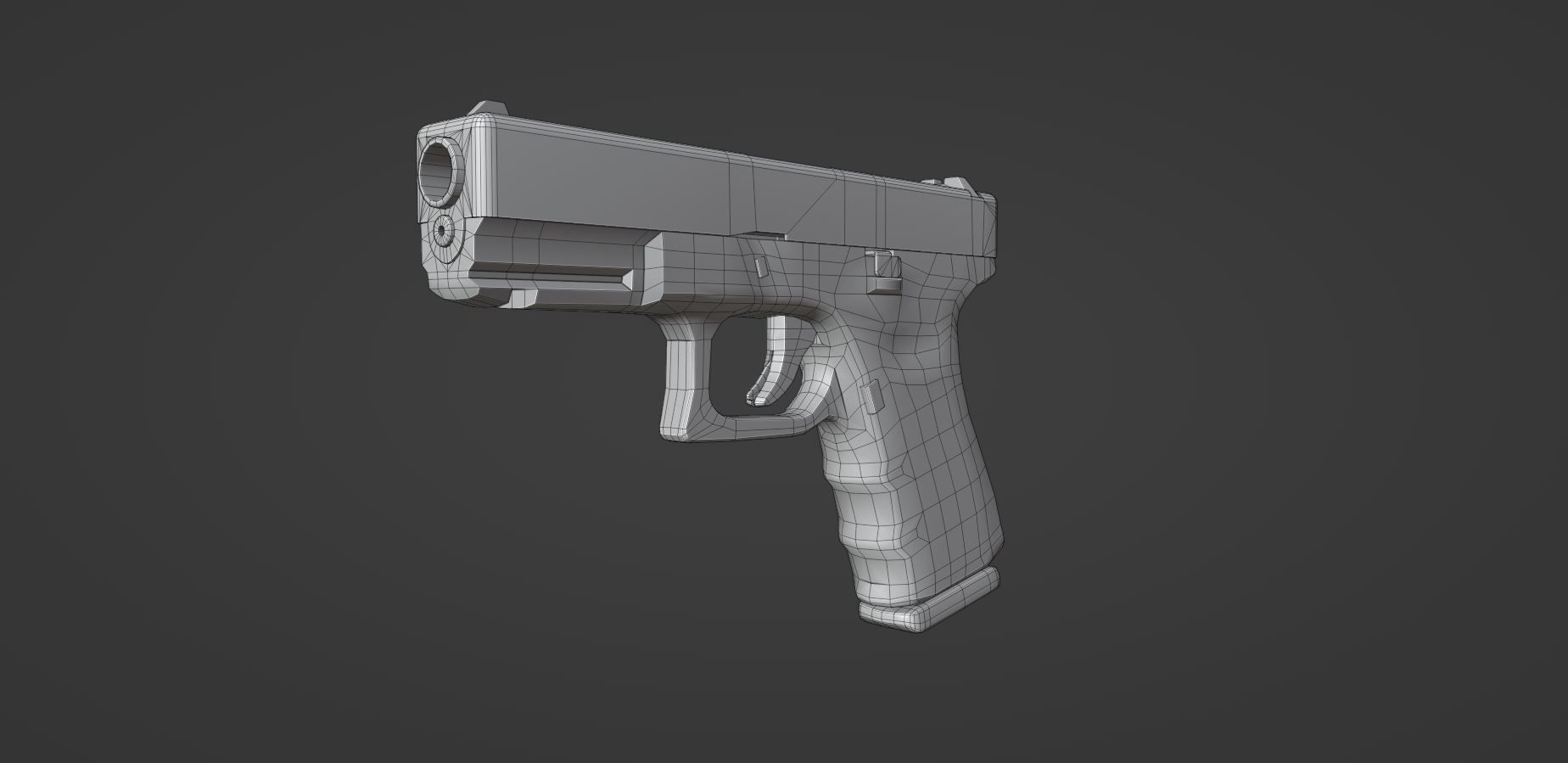 Glock 19 Semi Automatic Pistol 9mm Free low-poly 3D model_10