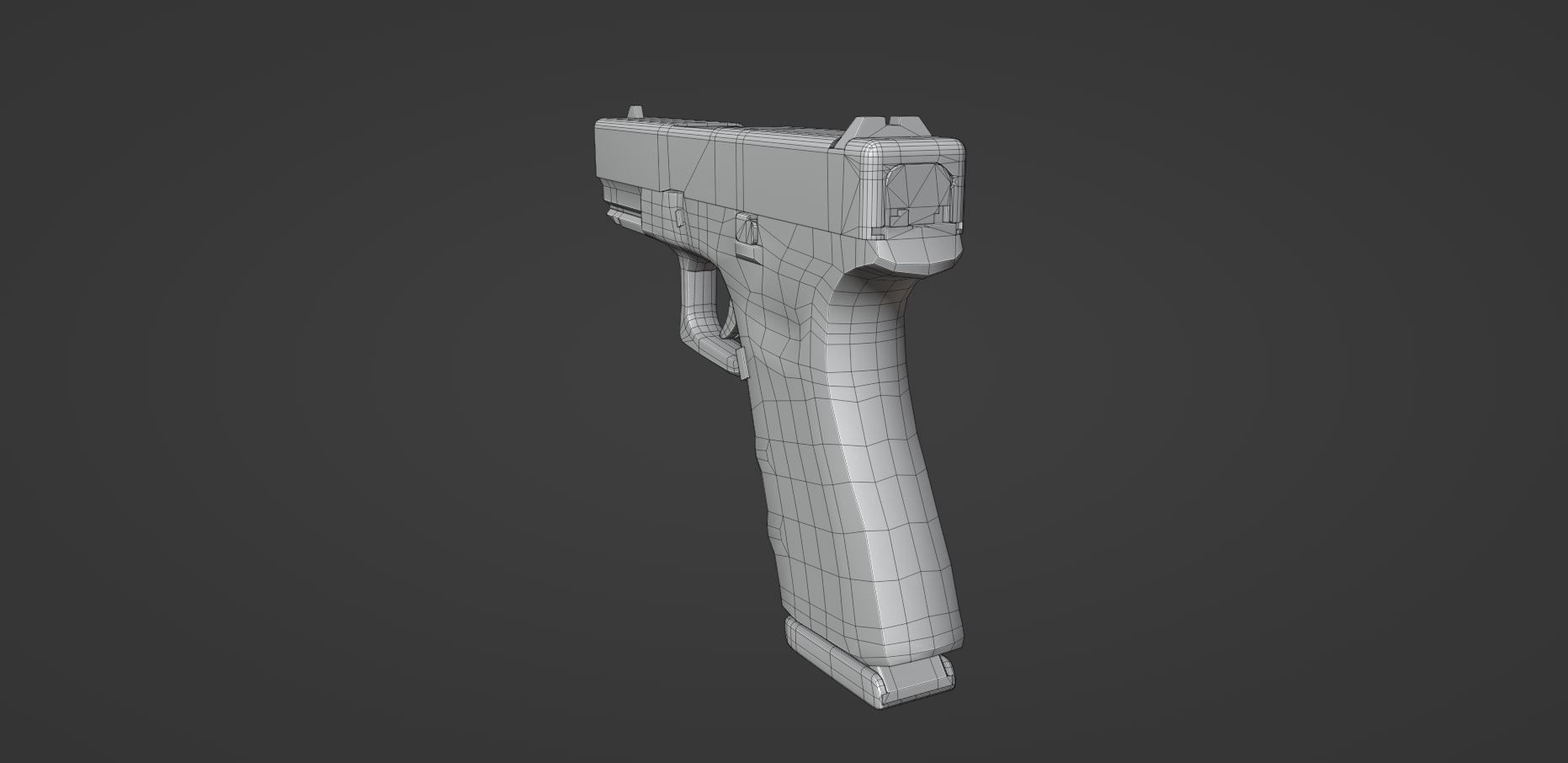 Glock 19 Semi Automatic Pistol 9mm Free low-poly 3D model_8