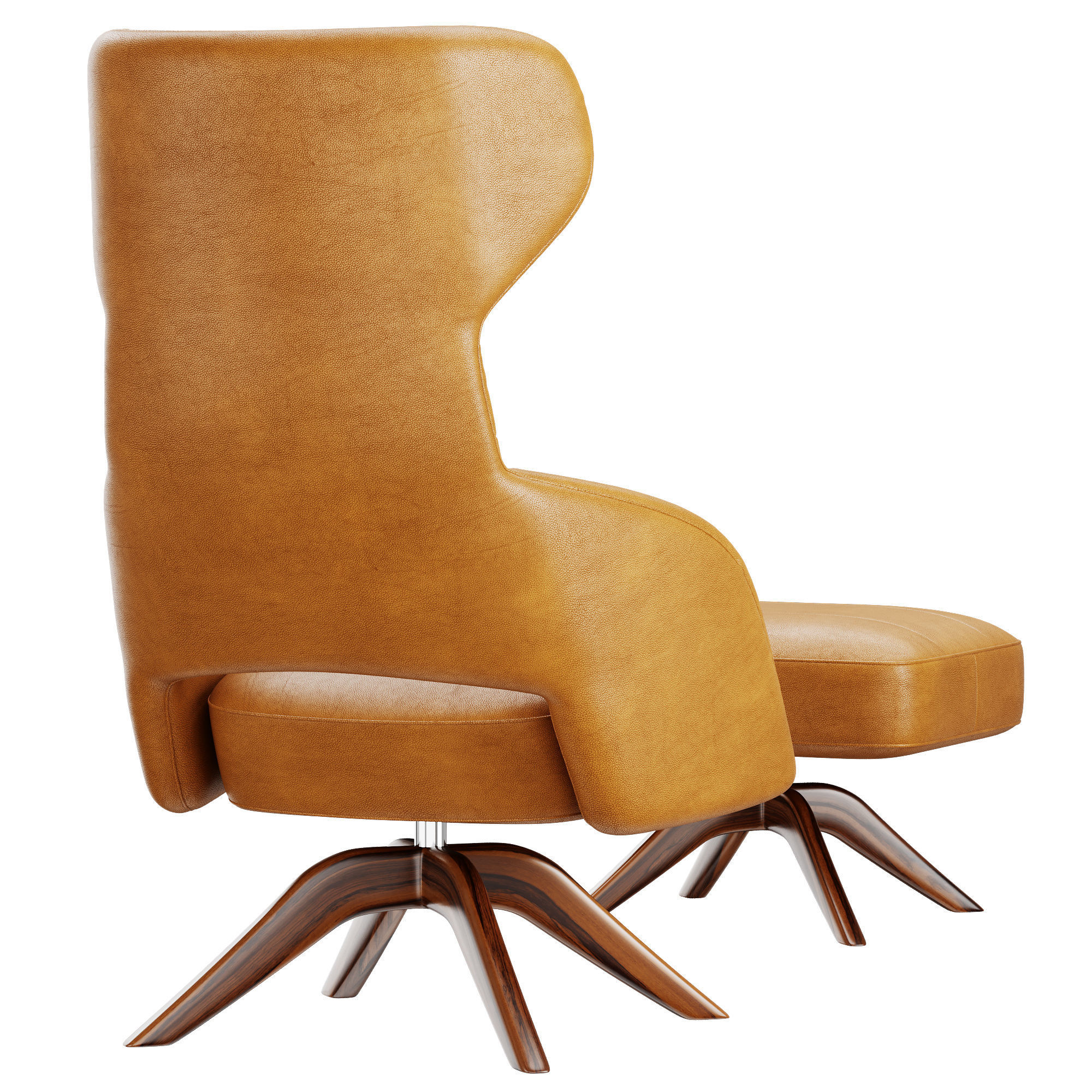 CAPTAIN HEAVEN SOFT Poltrona in pelle Low-poly 3D model_4