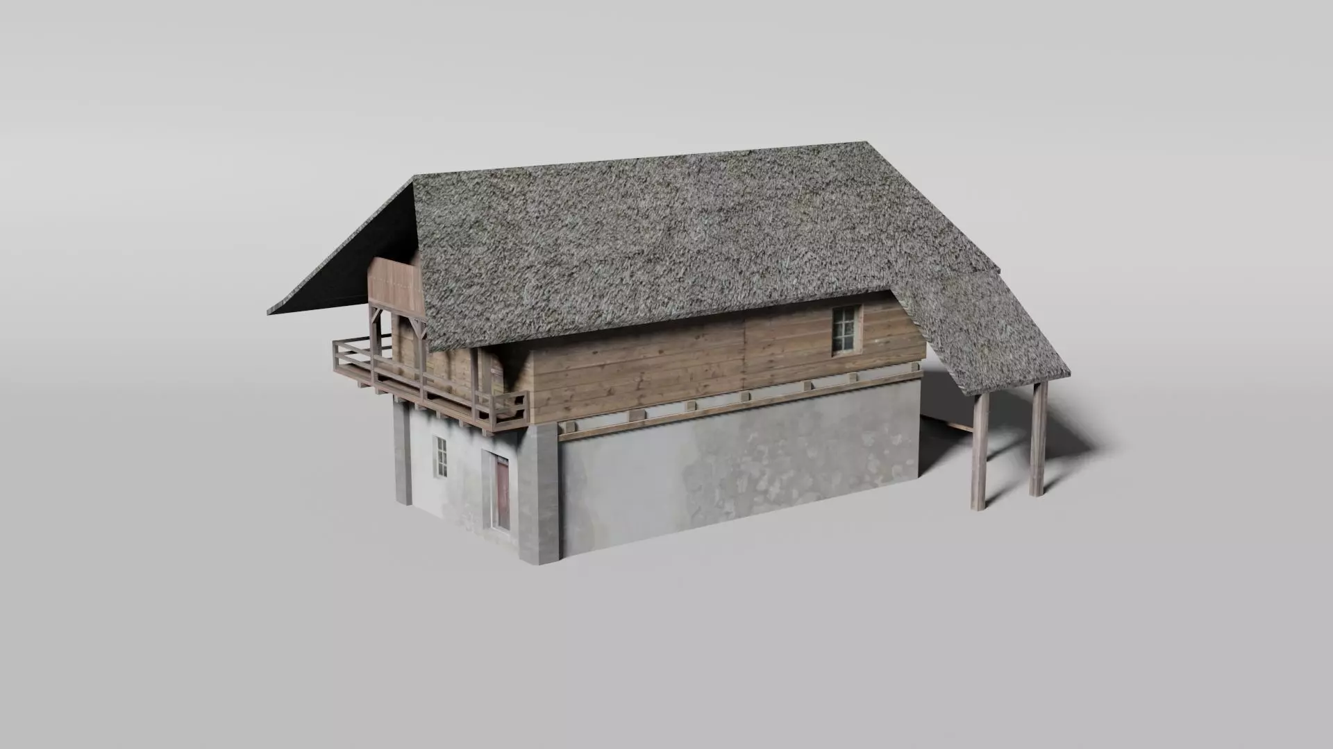 3D model Old rural barn VR / AR / low-poly | CGTrader