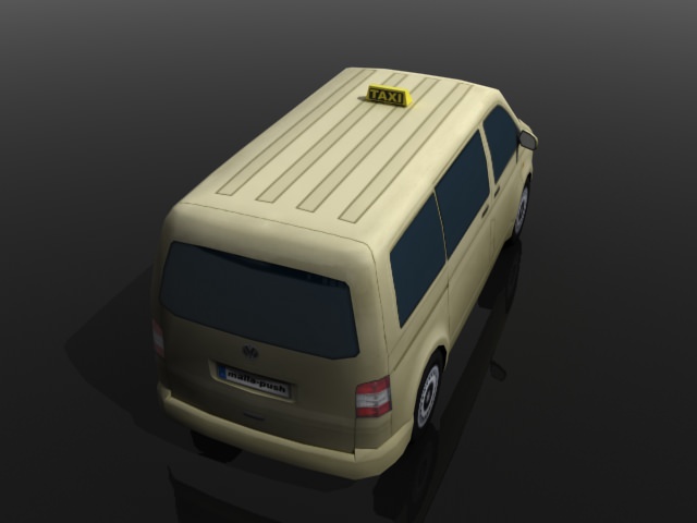 VW Van taxi 3D model_3