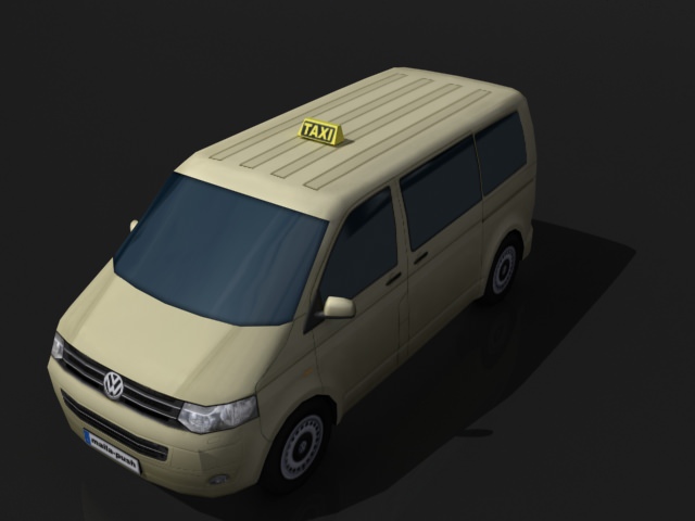 VW Van taxi 3D model_5