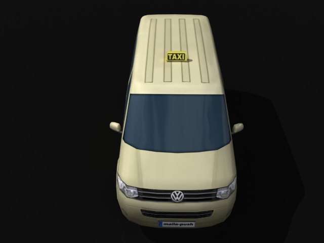 VW Van taxi 3D model_1