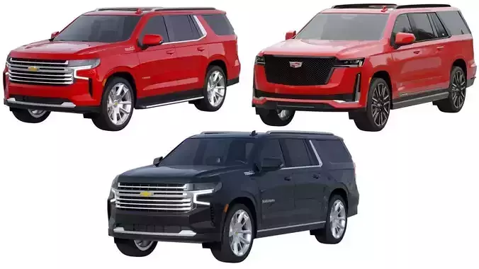 American SUVs 3D Model Collection