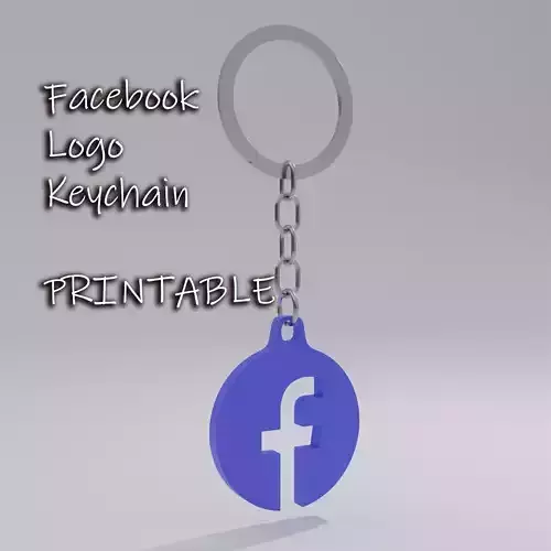 Facebook logo keychain for Print