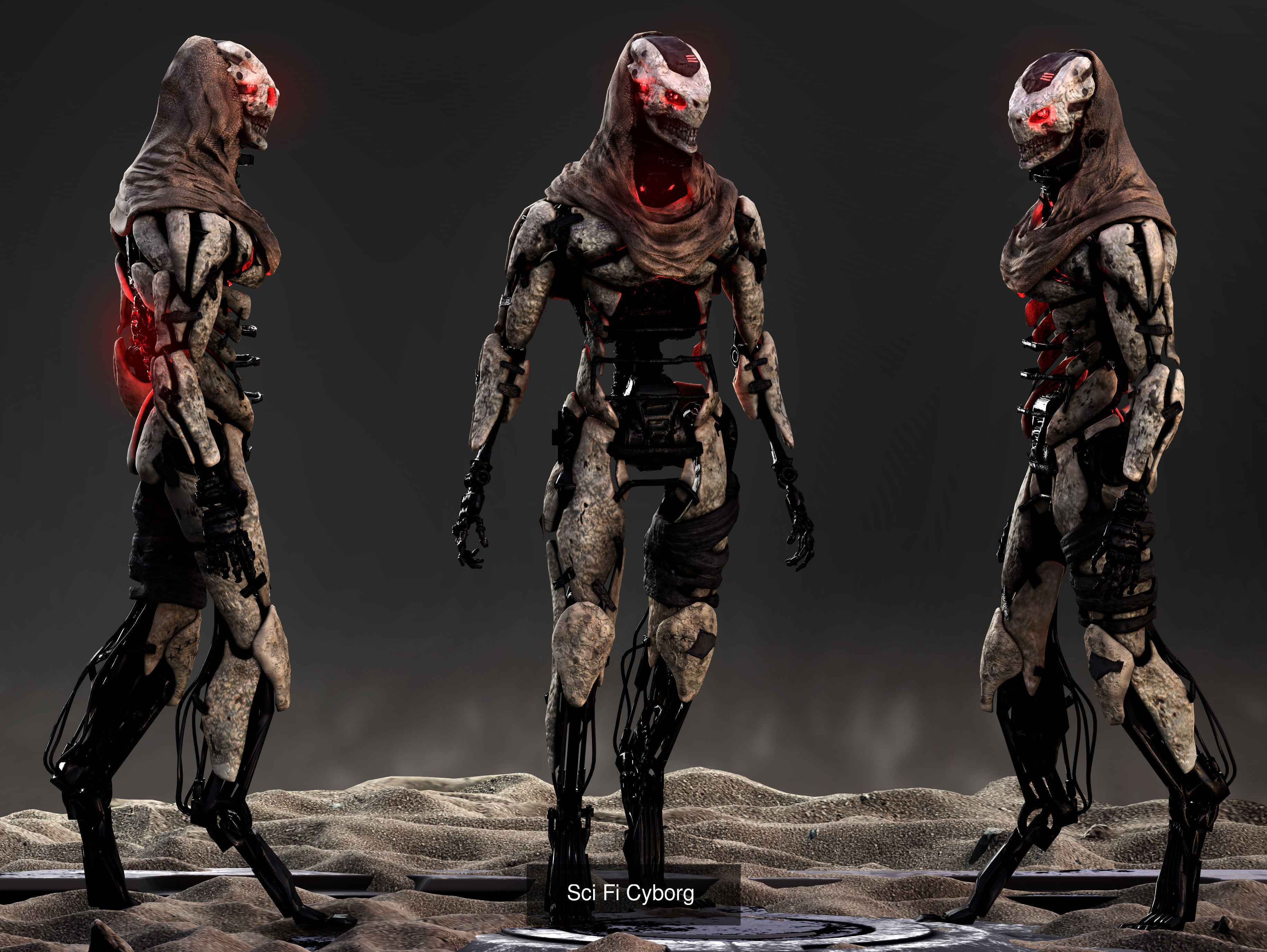 Sci Fi characters pack 3D Model Collection_3