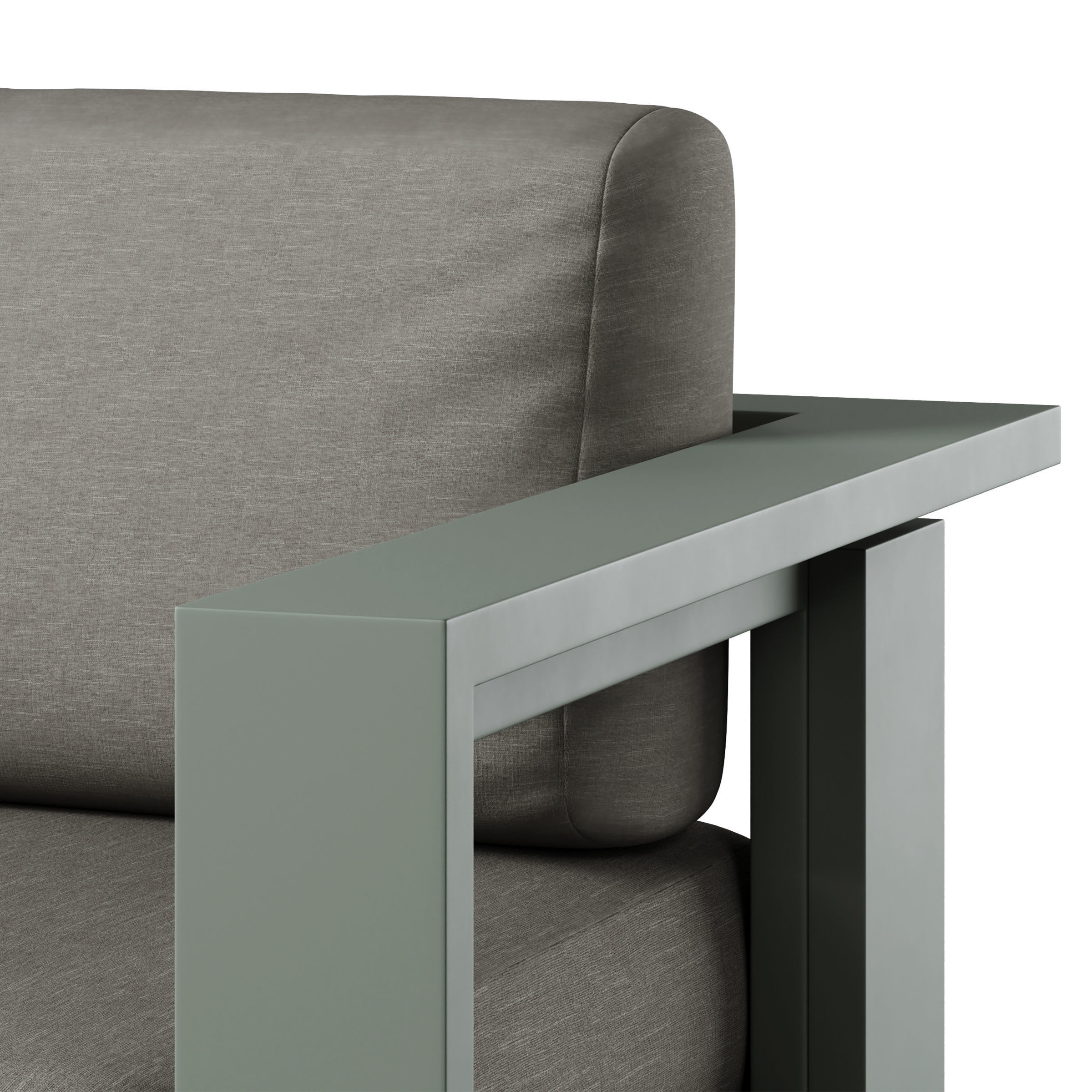 Walker Metal Outdoor Loveseat 3D model_2