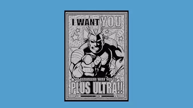 PLUS ULTRA ALL MIGHT BOKU NO HERO 3D print model
