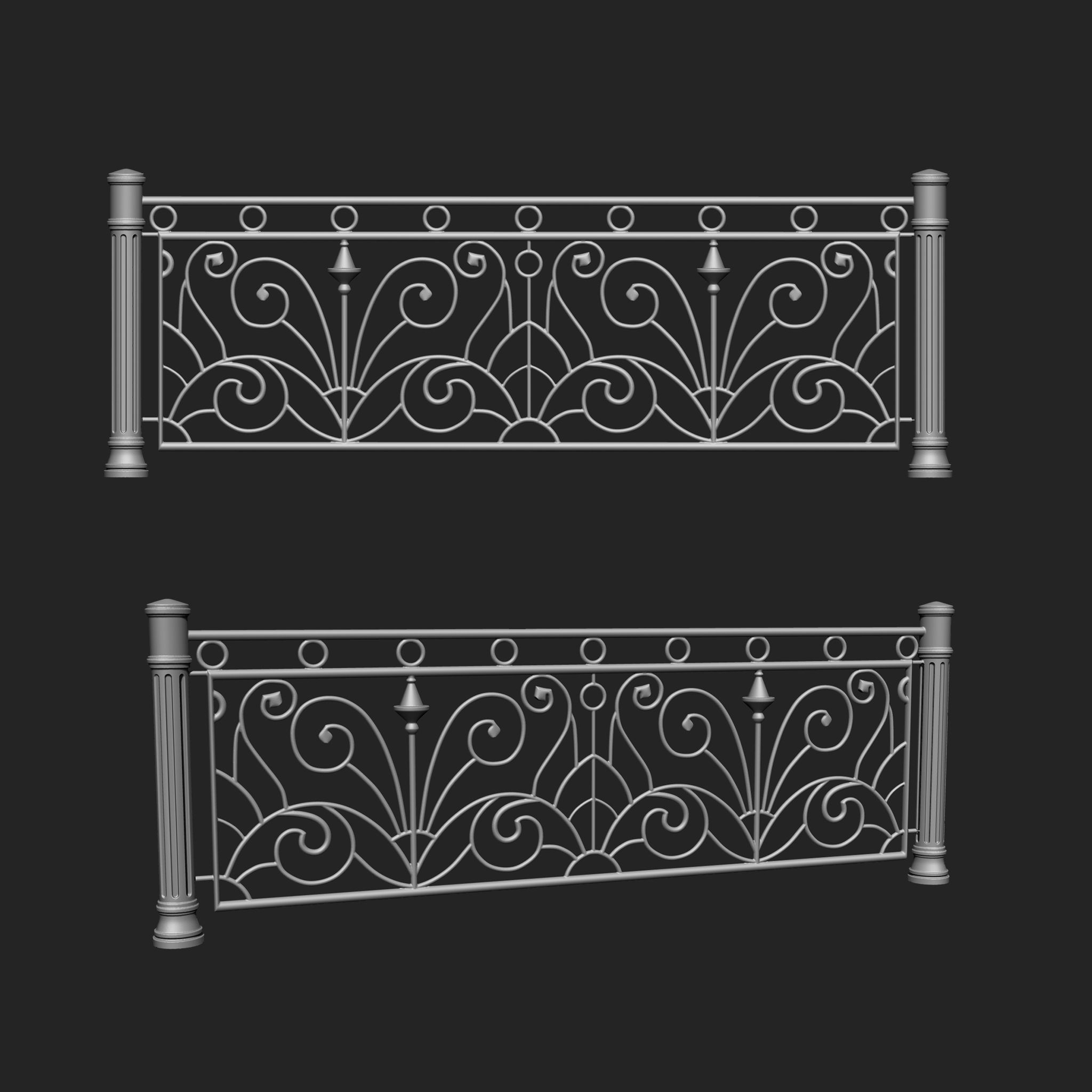 Railing IMM Brush Pack 15 in One 3D model_1